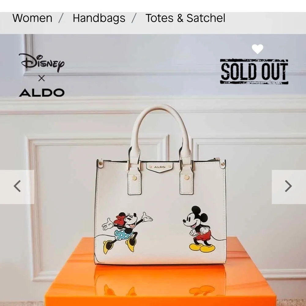 DISNEY X ALDO 100 Mickey & Minnie Handbag and Disney MULTI CHARACTER Crossbody - Picture 14 of 14
